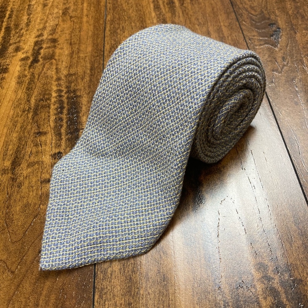 GRAFTON & CO. 100% Italian Silk Men’s Gray Tie Necktie Vintage Look